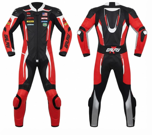 Traje de Carreras Personalizado para Hombre en Cuero Vacuno/Canguro, Mono de Una Pieza con Armadura de Nivel 2 CE, Hecho a Medida, Protección OEM - Product Image 1