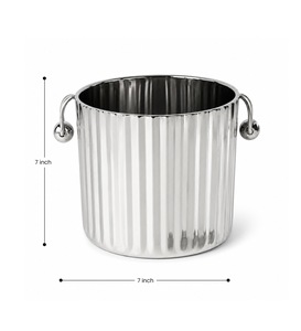 Seau à glace en acier inoxydable de haute qualité avec couvercle et pinces, double paroi isolée, refroidisseur de glace, style américain, Moontstar Exports, hôtels, bars - Product Image 3