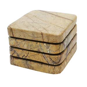 Wholesale Price Custom Size Marble <b>Coaster</b> Set Eco-Friendly Stone <b>Ceramic</b> and Leather Placemat Tray for Kitchen Table Use - Product Image 5