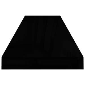 Ensemble de 4 étagères murales en MDF nid d'abeille noir brillant avec structure métallique - Product Image 6