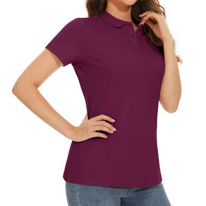 Polo respirant à manches courtes pour femmes grandes tailles, avec logo brodé personnalisé, chemises de golf pour femmes avec logo personnalisé - Product Image 3