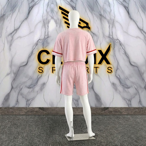 CLOVIX SPORTS Men's Summer Casual Two-Piece Cotton T-<b>Shirt</b> & Shorts Set Custom Front Logo Silk Screen Printed Pattern ODM - Product Image 5