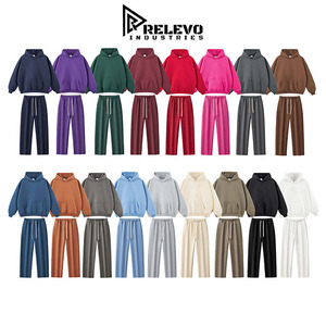 Conjunto Deportivo Oversize para Hombre |   Conjunto Deportivo de 2 Piezas para Hombre, Sudadera con Capucha y Pantalones Deportivos de 350 g/m², Estilo Minimalista, 100 % Algodón Felpa - Product Image 2