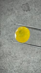 Saphir Jaune Naturel de Bangkok 7,05 Ct, Coupe Ovale, Pierre Précieuse Dorée pour Bague, Pendentif, Fabrication de Bijoux Fins - Product Image 4