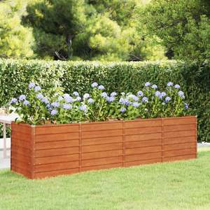 Grandes jardinières surélevées en acier corten rouillé de qualité supérieure pour fleurs et plantes - Product Image 1
