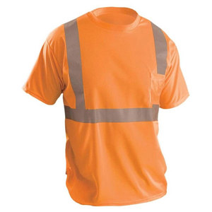 T-shirts de travail haute visibilité à manches courtes pour hommes, avec poche avant, respirants, réfléchissants, pour travaux de construction - Product Image 1