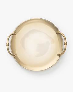 Plateau de service en laiton de qualité supérieure, finition antique, plateau décoratif en métal pour thé, café, en-cas, desserts, restaurant, hôtel, banquet - Product Image 1
