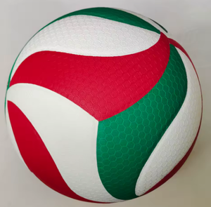 Ballon de volley-ball en PU, motif tourbillon rouge, vert et blanc, taille standard pour l'entraînement des adultes - Product Image 6