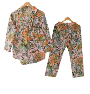 Camisones de Mujer con Estampado Animal de Naaz Textile, Conjunto de Pijamas Tejidos, Ropa de Dormir Informal de Verano, Suave y Transpirable, 100% Algodón, Largo hasta la Rodilla - Product Image 3