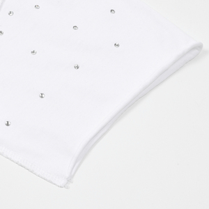 Camiseta Personalizada para Hombre con Gráfico de Diamantes de Imitación en la Parte Delantera, Estampado de Salpicaduras de Pintura con Trazos de Pincel, Algodón Grueso, Corte Regular, Estilo Urbano - Product Image 5