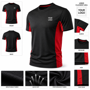 Camiseta de Gimnasio con Estampado Personalizado, Tejido de Malla de Secado Rápido con Cuello Acanalado, Ideal para Entrenamiento, Running y Fitness para Hombre - Product Image 2