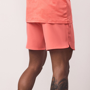 Shorts de sport d'été pour hommes en tissu éponge de coton, personnalisables, décontractés, couleur unie, service OEM - Product Image 2