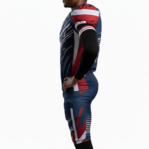 Ensemble d'uniformes de football américain sur mesure, OEM/ODM, unisexe adulte, grande taille, court, séchage rapide, respirant, 100% polyester, design personnalisé, logo personnalisé - Product Image 2