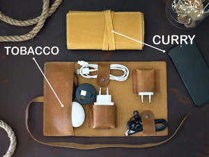 Customized Leather <b>Cable</b> Organizer Factory OEM Cord Holder Travel Tech Accessories Case Wire Management System LCO-0018 - Product Image 6