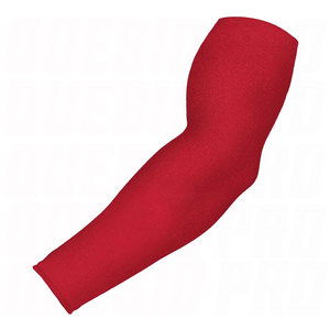 Manchons de compression personnalisés rouges en polyester pour le baseball, le basketball, le football, le cyclisme – Protection UV sans couture, soutien sportif pour les bras - Product Image 2