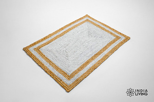 Tapis en jute tressé fait main bleu marine en gros pour salon, chambre, hôtel, décoration intérieure - Product Image 2