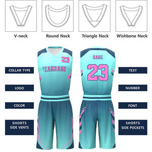 Ensemble d'uniformes de basketball pour hommes en tissu mesh, maillot d'équipe personnalisé par sublimation, tenue d'entraînement de basketball pour hommes - Product Image 5