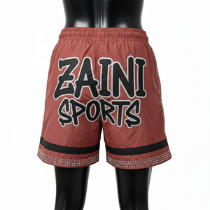 Shorts cortavientos para mujer, tela de nailon tejida premium, transpirable, paneles laterales perforados, logotipo con transferencia térmica. - Product Image 2