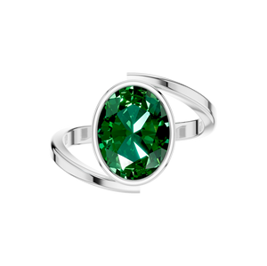 แหวนหมั้นเพชรพลอยสังเคราะห์ทรงมรกต 1 กะรัต ดีไซน์หรูหรา ตัวเรือนเงินแท้ 925 สีขาวล้วน แบบคลาสสิก พร้อมใบรับรอง IGI - Product Image 1