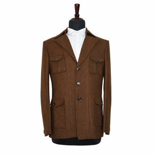 Mens Double Breasted Hunter Blazer <b>Crafted</b> Premium <b>Wool</b> Featuring Classic Four Pocket Design Tailored Fit Waterproof - Product Image 6