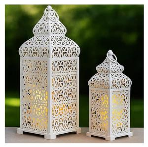 Venta Directa de Fábrica: Linterna Marroquí de Metal con Trabajo de Corte, Dorada, Ecológica, Duradera, Impresión Digital, Material Personalizado, Decoración del Hogar - Product Image 1