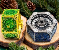 Le Spinner de dés mécanique Octagon Sentinel 7-en-1 et son coffre de rangement pour jeux de rôle en table (TTRPG) – Dés octogonaux en alliage de zinc pour D&D