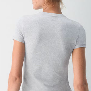 Camiseta de Manga Corta, Moderna, Cómoda, de Algodón, Informal, Diseño Moderno, Ropa al por Mayor para Mujer, Precio de Fábrica Económico - Product Image 5