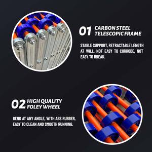 Ruedas y rodillos de patín transportadores flexibles ABS impulsados por gravedad de alta calidad incluidos, tipo expandible para operación de descarga de camiones - Product Image 5