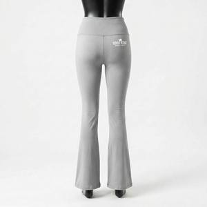 Custom Women's Mid Waist Breathable Quick Yoga Pants <b>Flare</b> <b>Leggings</b> Gym Workout Yoga <b>Flare</b> Pants - Product Image 4