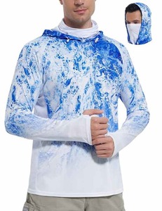 Sudadera con Capucha de Pesca Unisex de Manga Larga, Protección Solar, Rendimiento en Exteriores, Poliéster, Impermeable, Transpirable, Secado Rápido, con UPF 50+ - Product Image 3