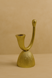 Porte-bougie en aluminium plaqué or pour table, décoration de maison, Noël, mariage - Product Image 5