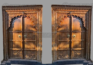 Marco de madera excavado Jali para boda, decoración india tradicional, placa de entrada de madera hecha a mano - Product Image 6