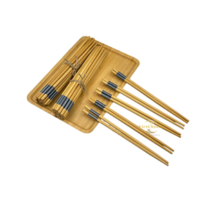 Palillos Reutilizables de Bambú, Vajilla Natural Segura para Alimentos para Restaurantes y Hoteles - Product Image 2