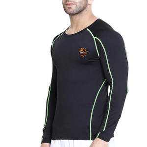 Camisetas de Compresión para Hombre, Transpirables, Ecológicas, Ligeras, con Tejido que Absorbe la Humedad, Diseño Atlético Ajustado para Entrenamiento en el Gimnasio - Product Image 2
