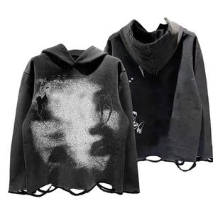 Oferta Especial: Sudaderas con Capucha para Hombre, Personalizadas con Estampado, Oversize, con Lavado Ácido, Efecto Desgastado y Bajo sin Rematar - Product Image 1