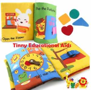 Libro Educativo Temprano para Niños Pequeños, Ligero y Fácil de Transportar, Libro de Actividades de Tela Suave Hecho a Mano - Product Image 3