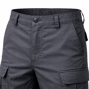 Men Cargo Jogger Pants Olive Green Canvas Anti-Wrinkle 100% Polyester Lightweight Elastic Waist Multiple Pockets Drawstring - Product Image 6