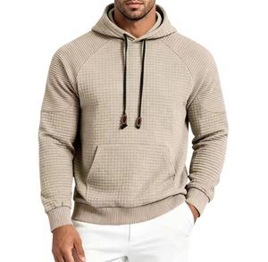 Sudadera con Capucha Unisex, Corte Regular, Color Sólido Informal, Tejido de Punto, Manga Larga, Bolsillo, Raglán, Secado Rápido, 100% Algodón, Ropa de Invierno - Product Image 4
