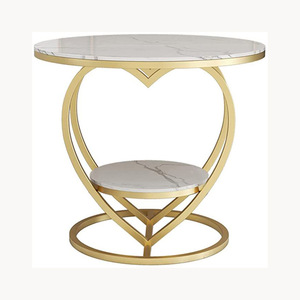Modern Marble Top Handmade <b>Side</b> <b>Table</b> <b>Gold</b> Metal Frame Stylish New Design Customized Living Room Furniture End <b>Table</b> New Arrival - Product Image 2