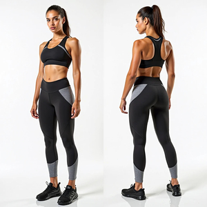 Cet ensemble de vêtements de sport sexy, provenant d'une usine OEM, comprend un service professionnel et un logo personnalisé pour les distributeurs de vêtements en gros. - Product Image 2