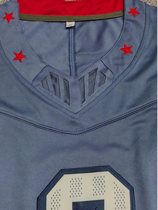 Men's Navy Blue Soccer Jersey Set Number 10 Sublimated Print Moisture Wicking Short Sleeve Athletic Fit Adult Size - Product Image 3