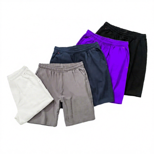 Nouveaux shorts cargo d'été à taille élastique, amples, décontractés, confortables, en coton et lin, pour hommes, couleur unie, respirants, style streetwear - Product Image 4