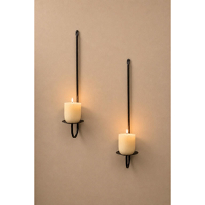 <b>Extendable</b> Iron Metal <b>Wall</b> Mounted Candle Holder Black Finished Perfect For Home Event Bedroom Holiday <b>Lighting</b> Decoration - Product Image 4