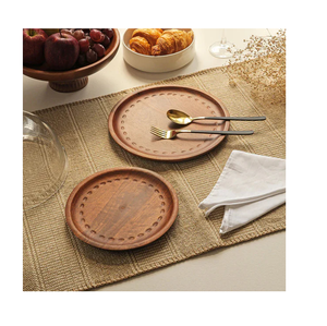 Novedad: Plato de Madera de Acacia para Servir la Cena de Boda, Plato Personalizado de Madera de Mango - Product Image 3