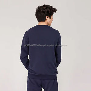 Logo personnalisé de bonne qualité imprimé à manches longues épaule tombante col rond nouveauté sweat-shirt lourd pour hommes - Product Image 6