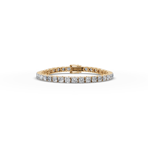 Pulsera de Tenis Minimalista de Oro de 7 Pulgadas con Diamantes Cultivados en Laboratorio, Joyería de Moda Sostenible - Product Image 2