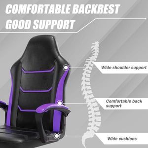 Video Gaming Computer Chair with Adjustable Height Swivel PU Leather Executive Wheels Desks Office Chair with Arms - Product Image 4