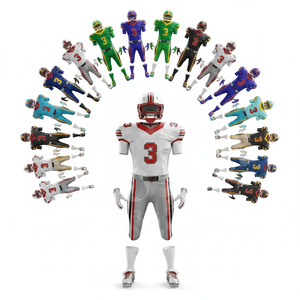 Men's Lightweight Solid Plain Color Sublimation Team Club Training Padded Safety American Football Uniforms Reinforced Stitched - Product Image 1