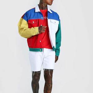 Veste en jean tactique streetwear pour motard, personnalisable avec impression DTG, motif anime et dessin animé, pour homme, style vintage, séchage rapide - Product Image 5