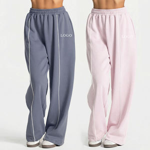 Pantalon de survêtement athleisure décontracté et durable pour femme, coupe large, style streetwear, hiver, service OEM - Product Image 1